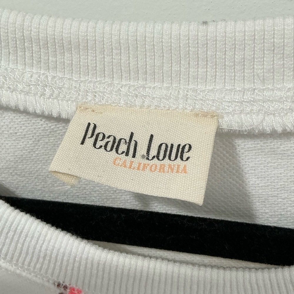 NWOT Peach Love White Long Sleeve Pink Sequin Cheetahs - Picture 7 of 7